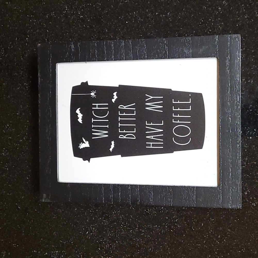 Rae Dunn Halloween Witch Coffee Wall Art